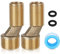 2 Stück Duscharmatur Adapter, S-Anschluss Versetzt 9mm Wasserhahnanschlüsse Adapter Messing 3/4 Zoll Auf 1/2 Zoll Verstellbarer Schwenkarm (125mm~160mm Installation)