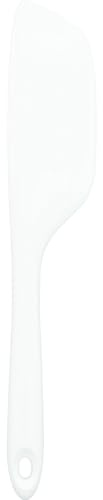 Birkmann, Teigschaber XL Milky White 7,5cm x 1,5cm x 30,5cm Silikon mit Metallkern hitzebeständig bis 230 Grad Celsius