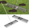 COSTWAY Rasen Nivellierrechen Metall, Rasenrechen mit ergonomischem Griff, Nivellierung von Sand Boden, Rechen Flächenebner Rasenwerkzeug, für Garten Hinterhof Golfplatz, Silber (106 cm x 25 cm)