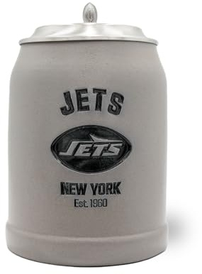Bavariashop | ®NFL PREMIUM Team-Krug New York Jets | NFL Fankrug mit Team Logo | American Football Sammlerkrug | 0,5 Liter mit Zinndeckel