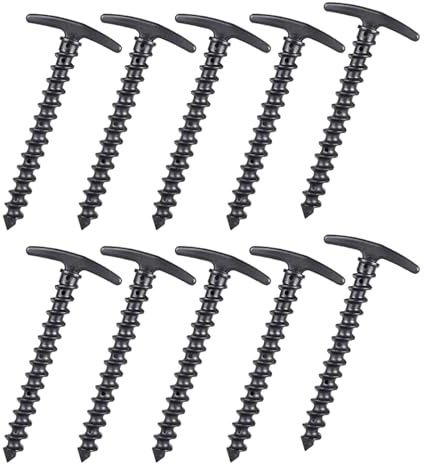 10 Pali da Terra Esterni Spirali Ancoraggi Campeggio Ancoraggi Peg Tenda Heavy Dutys Vite Tettoie Campeggi Esterni Piolo Tenda