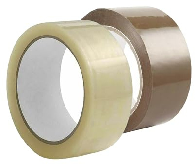 Imballaggi Point - Nastro in PVC 33 my - Avana - 50 mm x 132 m – Chiusura Sicura di Cartoni e Scatole – Silenzioso, Resistente e Flessibile – Ideale per Magazzino e Logistica - Set da 12