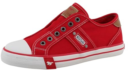 MUSTANG Damen Sneaker Ziernähte Slipper Gummizug 26M0242008, Größe:40 EU, Farbe:Rot