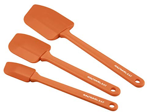 Rachael Ray 51202 3-Piece Spatula Utensil Set, Nylon, Orange