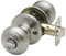 Copper Creek Colonial Privacy Interior Door Knob – ANSI Grade-3 Certified, Modern Heavy Duty Handle, Easy Install and Reversible for Bedroom, Bathroom and Closets – Satin Stainless (1 Pack)