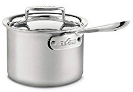 All-Clad SD55202 Stainless D5 Stielkasserolle | 15 cm | mit Deckel | Mehrschicht-Kochgeschirr | kompatibel mit allen Herdarten | aus Edelstahl und Aluminium