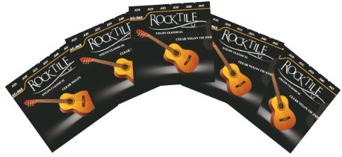 Rocktile Super Light Nylonsaiten für Konzertgitarre 5er-Pack | Super Light, 6 Stärken .028/.029/.032/.035/.040/.043, stabile Nylonsaiten, einzeln verpackt, für Klassikgitarre
