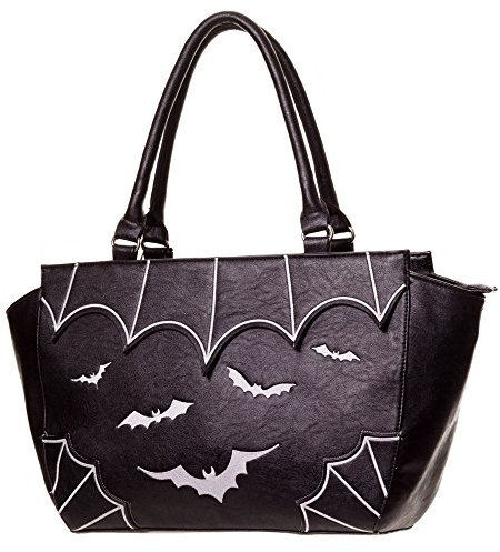 Banned Damen Handtasche - White Bats Henkeltasche