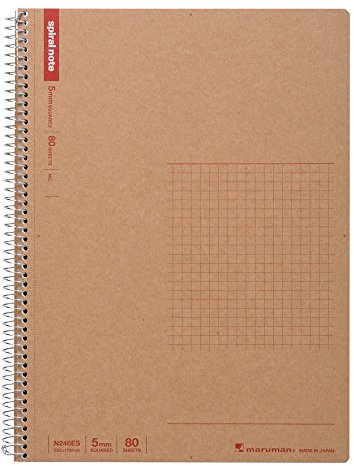 Maruman B5 spiral notebook grid ruled 80 sheets N246ES 5-volume set