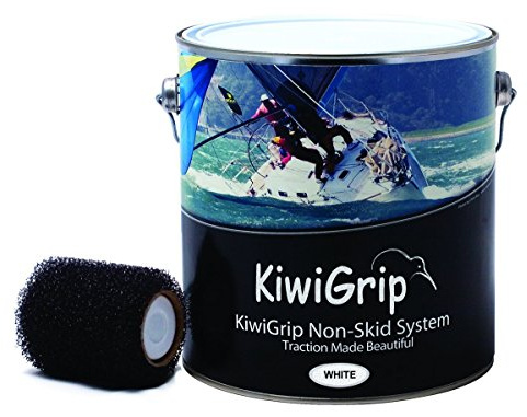 KiwiGrip Rutschfestes Decksystem mit Rollen inklusive, grau, 4 l