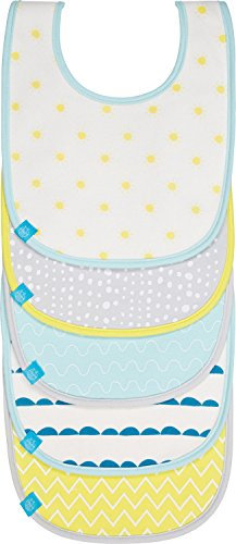 LÄSSIG Baby Kleinkind Lätzchen Set (5 Stk.) Klettverschluss Baumwolle wasserdicht/Value Pack Bib, Summer Dream
