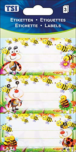 TSI Mehrzweck-Etiketten BIENEN, Druck auf Papier, Inhalt: 3 Blatt á 3 Stück (= 9 Etiketten), Art. Nr. 55356