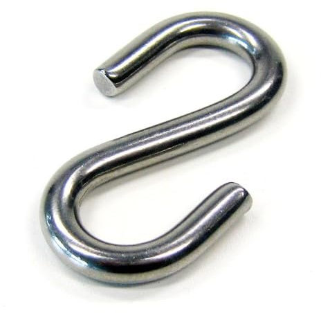 RJT S-Haken - Haken stahl Edelstahl 304 - S Haken 4 x 35 mm - 10 Stück - 950038