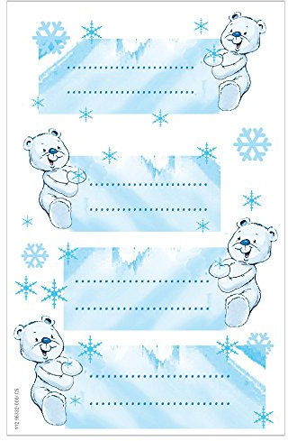 Herlitz 11296332 Tiefkühl-Etiketten Bärchen, selbstklebend, 3 Bogen