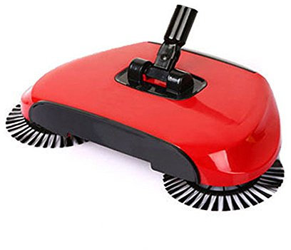 Kehrmaschine ohne Strom Automatische Hand Push Sweeper Besen Haushalt Reinigung rot