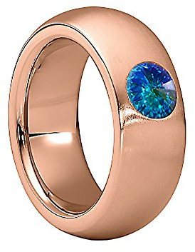 Heideman Damen Ring coma Schmuckring Fashionring rosegold vergoldet aus Edelstahl mit Stein mehrfarbig aurore boreale opal schimmer von | Ringgröße: 60