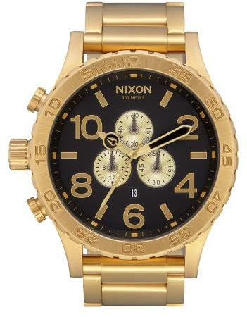 Nixon Herren Chronograph Quarz Uhr mit Edelstahl Armband A083-510-00