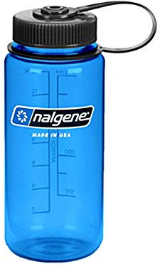 Nalgene Tritan Wide Mouth BPA-Free Water Bottle, 16 Oz, Slate Blue