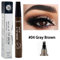 Tattoo Augenbrauenstift mit 4Tips Wischfest Langanhaltendes wasserdichtes Eyebrow Gel für Augen Make-up, Grau braun