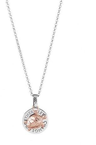 Gaia Tuum Halskette aus Silber und Schildkröte GAIA aus 9-karätigem Roségold GAIAEC90C0R, Silber, Gold