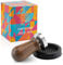 NOUTEN® Premium Espresso Tamper Set 51mm mit Druckreguliereung (15kg) - Kaffeestampfer aus Edelstahl mit Einem elegant geformten Echtholzgriff – Perfekt für Einsteiger - Passende Tampermatte inklusive