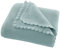 Bio Kuscheldecke Erwachsene 100% Bio-Baumwolle (kbA) GOTS zertifiziert, Mint-Cream, 130 x 170 cm