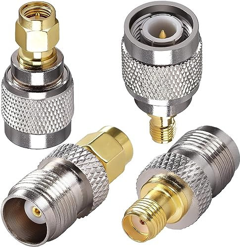TUOLNK SMA zu TNC HF Adapter Anschlusskits 4 Typen SMA zu TNC Adapter Kit 2G 3G 4G LTE Antennenrouter/Wi Fi Antenne/Koaxialkabel SMA zu TNC Adapter Kit 4 Typen