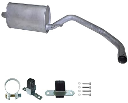 Ferroz Export Ersatz für VW Lupo 6X 1.416V 1998- Endschalldämpfer Auspuff Schrägheck Endtopf+Anbaukit