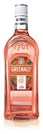 Greenall's Blood Orange & Fig Gin - Botella de Ginebra de 700ml - Elaborada con Higos y Naranjas Sanguinas - 37,5% de Alcohol - Ideal para Preparar Cocktails y Gin Tonic