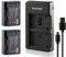 Blumax 2X Akku ersetzt Sony NP-FZ100-2250mAh + Mini Dual-Ladegerät - für Sony Alpha FX30-7 IV 7c 7RIV 7RV 7RIII ZV-E1 ILCE 6600/6700