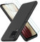 Oureidoo Hülle kompatibel mit Samsung Galaxy A12 / M12, mit 3 Stück Panzerglas Schutzfolie, Handyhülle für Samsung Galaxy A12 / M12 Silikon gummiert, Handy Case in Schwarz
