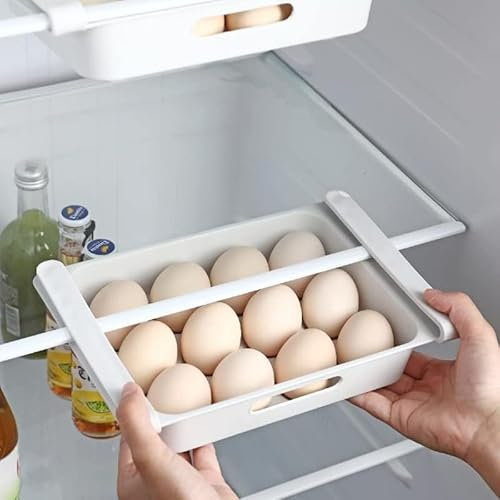 Universal Eierhalter für Kühlschrank, Kühl-/Gefrierkombination, Einbaukühlschrank, Für bis zu 12 Eier, Kühlschrankschublade, Eieraufbewahrungsbox