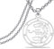 KUIYAI Asmodai Asmodeus Medaillon-Halskette mit Anhänger Sigill of Asmoday, okkulter Schmuck, 3, Nickel