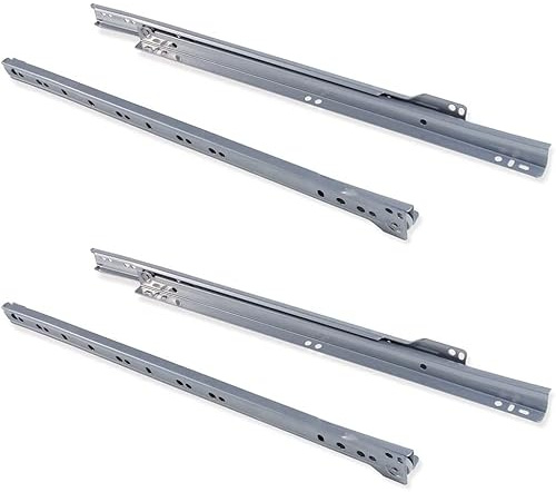 bricoleva.it KIT Guide per Cassetti Scorrevoli e Cassettiere ad Estrazione Totale non Ammortizzate Grigie in più Varianti Misura 35 cm Confezione da 2 coppie