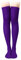 KINBOM Calzini Alti Lunghi 65cm Morbidi Calzini Lunghi al Ginocchio Calzini Lunghi Donna Ragazze per Abbigliamento Quotidiano Festival Halloween Natale Costume Cosplay (1 Paio, Viola)