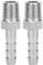 Raccord cannelé, 2 Pièces 1/4 en Acier Inoxydable Raccord Rapide Connecteur Raccord de Tuyau BSPT Filetage Mâle, Connexion Rapide aux Raccords de Tube Filetés (BSPT1/4-6mm)