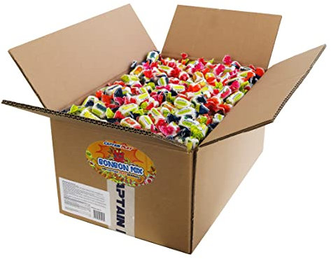 CAPTAIN PLAY Toffee Mix, 6kg Karnevals Bonbons, Wurfmaterial Karneval, Bonbons Großpackung mit ca. 880 Teilen in Einzelverpackung