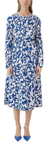Comma Fließendes Maxikleid mit All-Over-Print