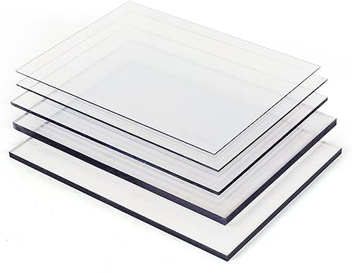 Transparent Acrylic Sheets Polycarbonate Sheet,Clear Flexible Plastic Sheet Panels,UV Protected Roofing Sheets,for Greenhouse Shed Windows Photo Frame Glass Replacement (4mm,30x60cm(11.8x23.6in))