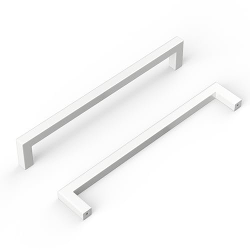 goldenwarm 5 Stück Griffe Weiß 160mm Lochabstand Schrankgriffe Weiß Möbelgriffe Türgriffe Küche Griffe Für Küchenschränke Küchengriffe
