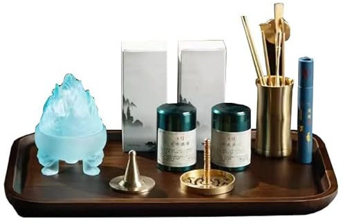 MYNVY kit brûleur encens Chinois kit bruleur encens Kit de brûleur d'encens en Poudre, 14 pièces, pour méditation, Yoga, Relaxation, Usage Domestique(Color:c,Size:1)