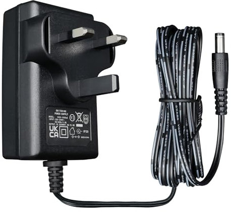 15V 1A 15W 1.8M Long Power Supply Adapter, AC DC Switching Adapter (Input 100-240V, Output 15Volt 1Amp 1000mA), DC 15V 5.5x2.1mm Wall Mount Transformer Charger Plug, UKCA Listed