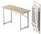 Lutown-Teen Klappschreibtisch 120 cm, Schreiben Gaming Computer Camping Tisch, Kein Zusammenbau erforderlich Home Office-Schreibtisch, Beige