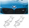 JNNJ 2 Stücke Devil Emblem Autoaufkleber, Auto Teufelchen Dämon 3D Wasserdichter Aufkleber, Auto Autoschmuck Teufel Teufel, Für Auto LKW Motorrad Notebook(Silber)
