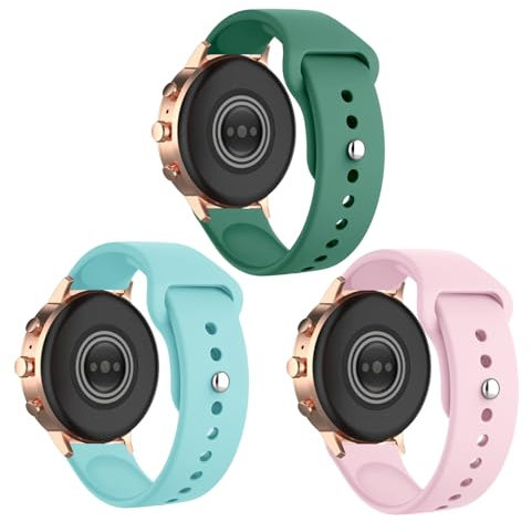 Band für Fossil Gen 6 Women Hybrid Watch Armband [3 Stück], Silikon Unifarben Armbänder mit Fossil Gen 6 Women Hybrid Watch Armbänder für Damen Herren Armband für Fossil Gen 6 Women Hybrid Watch (G)