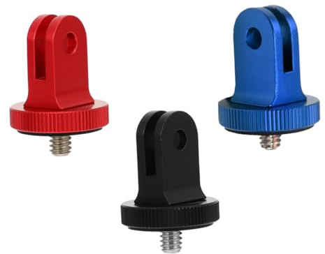 HEMOTON 3pcs Ptz Adjustment Dial Camera Mount Adapter for Action Cameras Accessories Tripod Convert Mount Fits Phone Clip Adapter Use for Tripod Screw