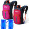 Shinylin Zaino idrico per bambini con sacca d'acqua da 1,5 l, leggero, zaino per l'idratazione per bambini, per ciclismo, escursionismo, arrampicata, corsa (rosso, viola)