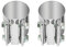 Densieg 2 piezas Ø 64.1mm(2.5) Universal de Abrazadera de tubo de escape
