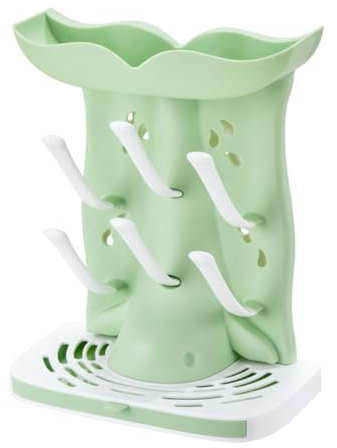Toyvian Égouttoir à Biberons Support De Séchage Pratique pour Biberons Et Tasses Design Amovible pour De Place Séchage Rapide pour Environnement Sain Rangement Multifonctionnel