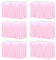 sourcing map 6 gonne da tavolo rettangolari, 73 x 274 cm, colore rosa metallizzato, per matrimoni, feste di compleanno, decorazioni